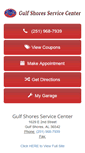 Mobile Screenshot of gulfshoresservicecenter.com